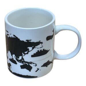 World Map Ernesto Lidl Heat Color Changing Mug 10 oz  Porcelain Coffee Cup